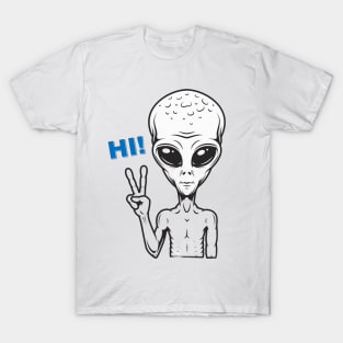 Alien saying Hi T-Shirt